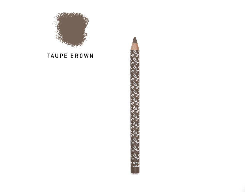

Карандаш для бровей ZOLA Powder Brow Pencil Taupe Brown пудровый, серо-коричневый, 1,19 г