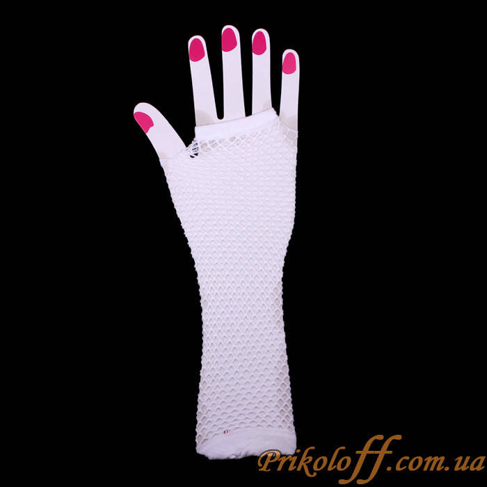 

Митенки сеточка, белые