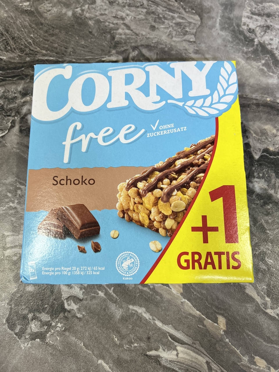 

Злаковые батончики Corny Nuss - Schoko без сахара c шоколадом 140 грм