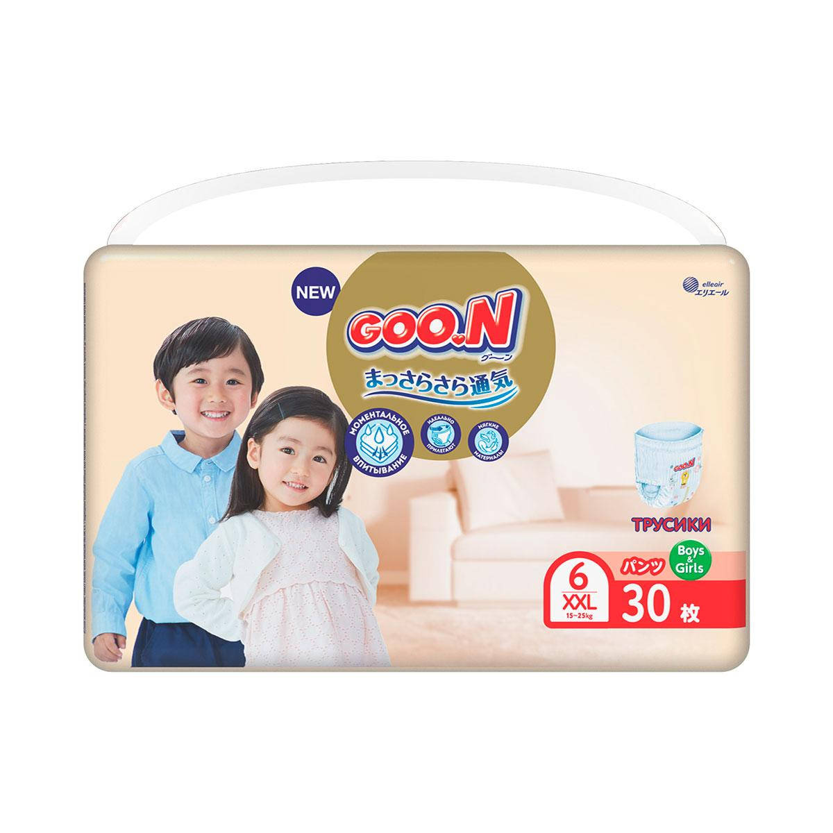 

Трусики-подгузники Goo.N Premium Soft для детей (XXL, 15-25 кг, 30 шт) 863230