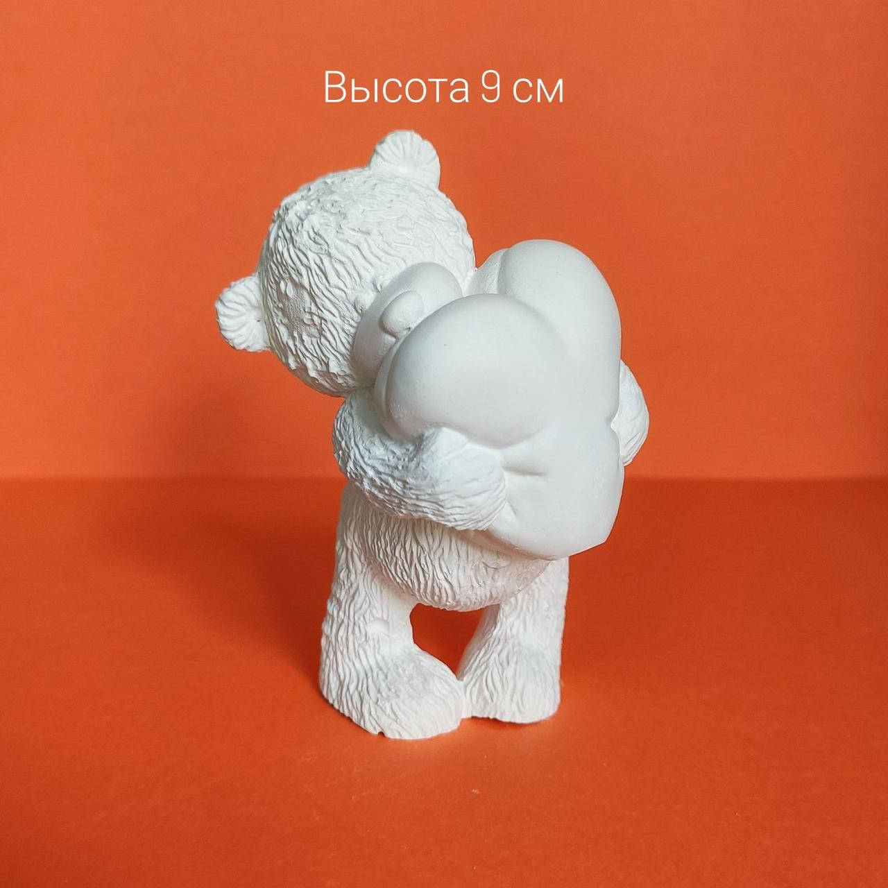 

Мишка с сердцем Тедди гипсовая фигурка статуэтка 3D