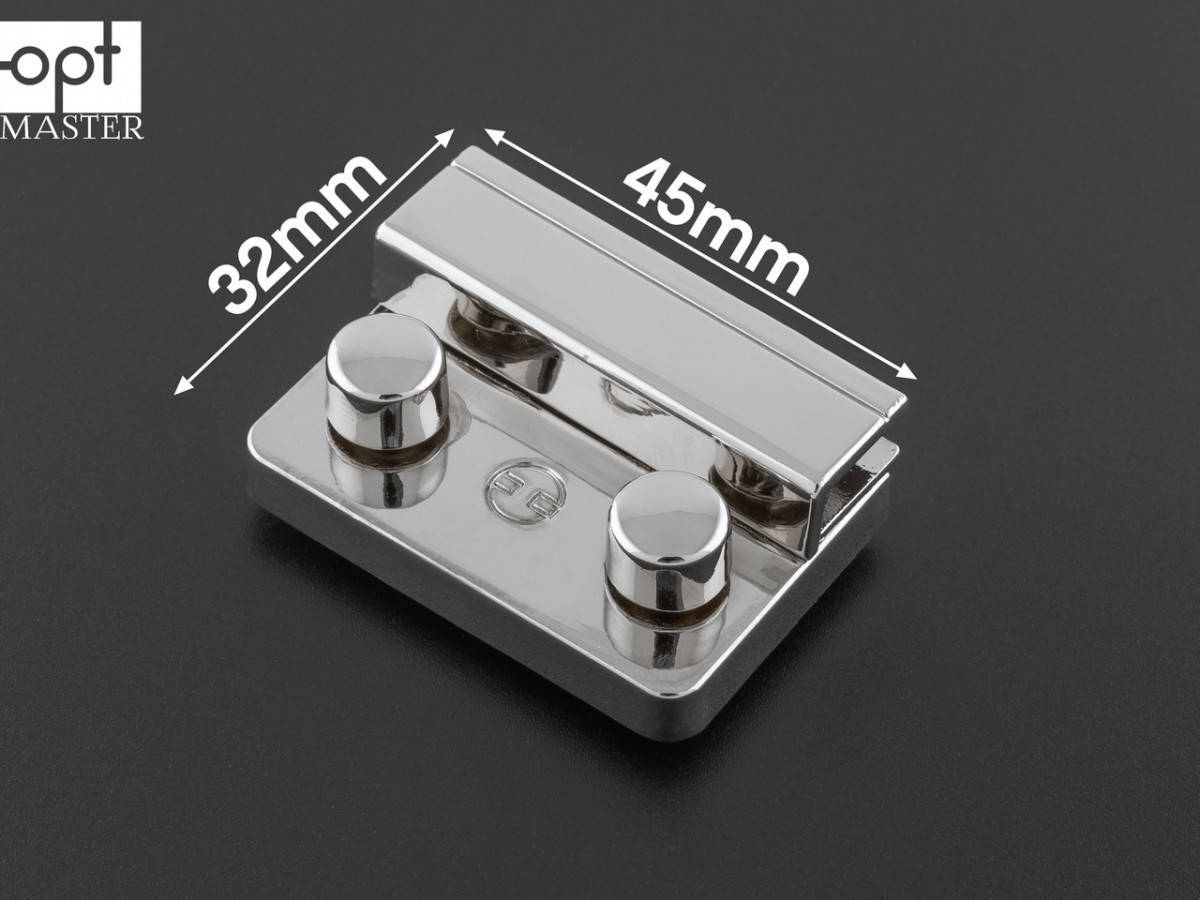 

Замок сумочный 45мм Никель (65-337)