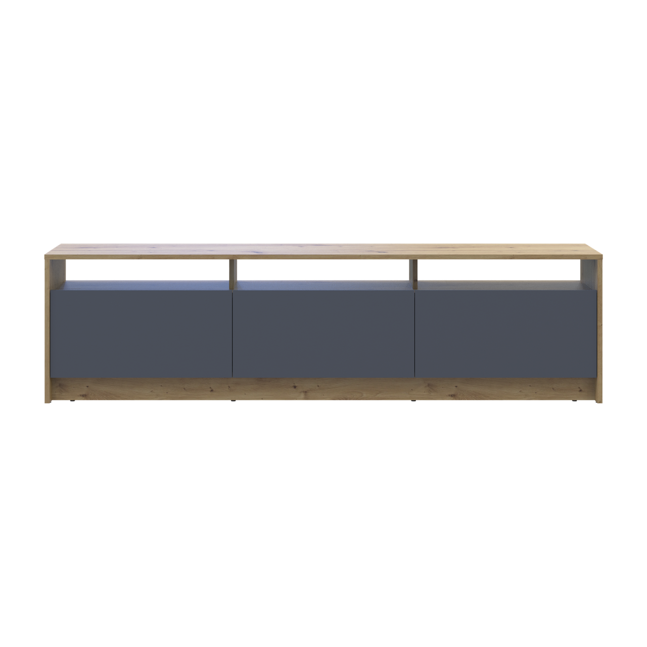 Тумба ТВ Doros U3 Дуб Артізан/Графіт ДСП 180х33х43 (41516202) 3