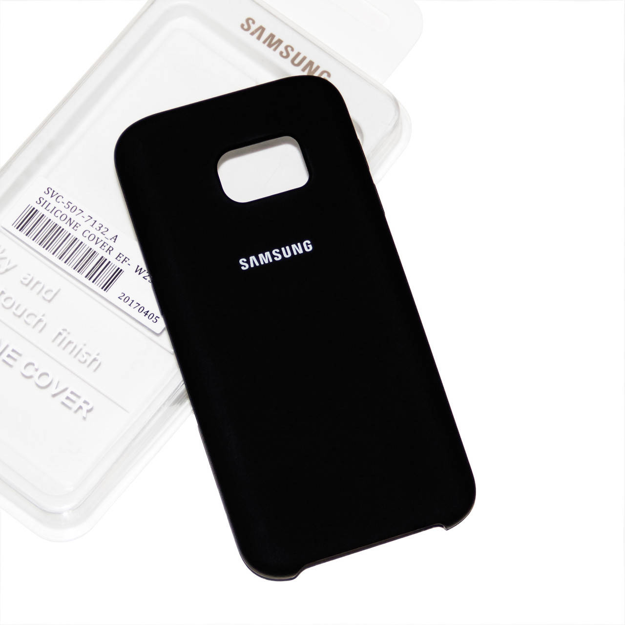 

Cиликоновый чехол на Samsung S7 Edge Soft-touch Black, Черный