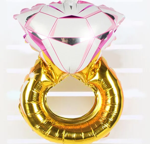 

Фольгированная мини-фигура "Кольцо с бриллиантом розовое" 27х48см, c клапаном, Китай