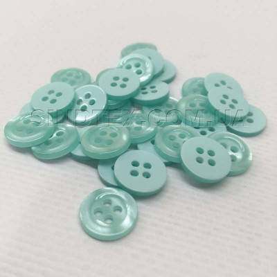 

10 шт. - Пуговицы рубашечные Ø-11мм цвет бирюза (1-2008-Ю-0022)