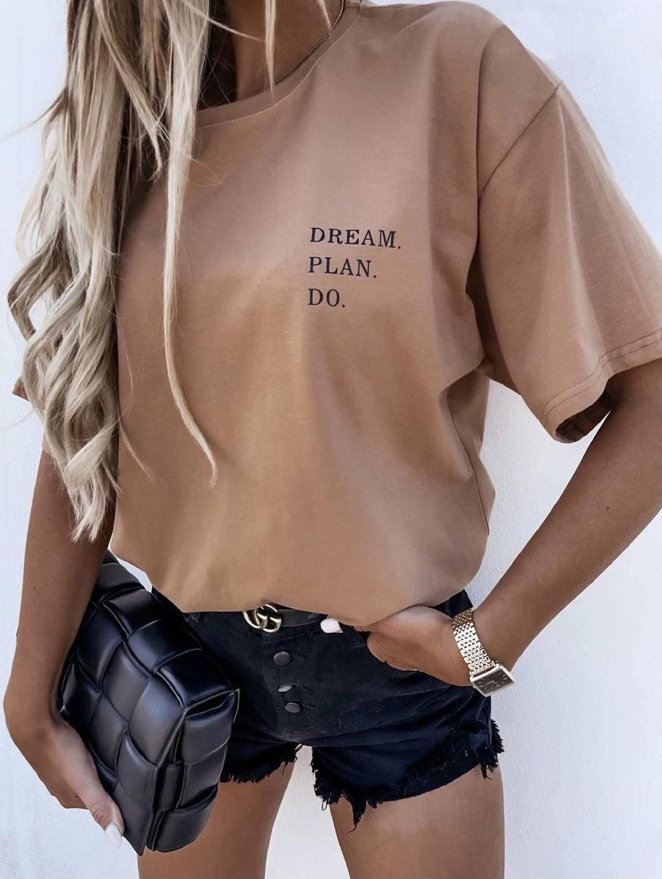 

Футболка женская oversize, Бежевый