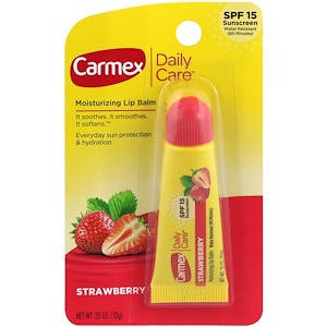 

Carmex Strawberry, Daily Care Lip Balm оригинал из США