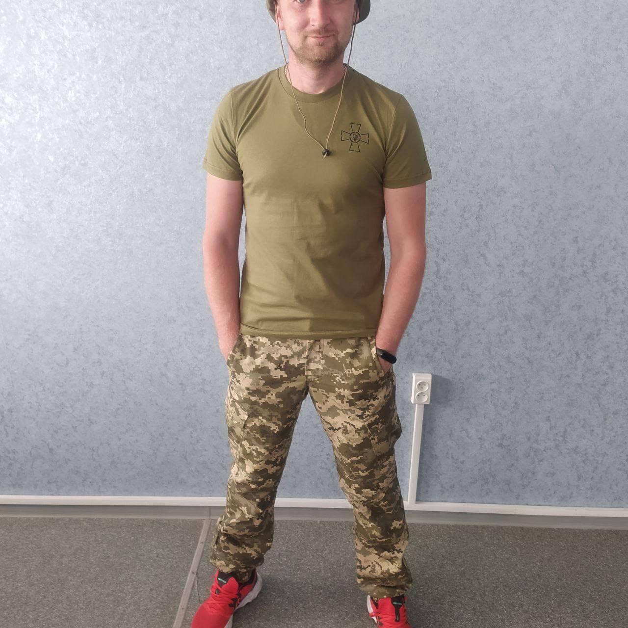 

Футболка ВСУ военная тактическая, футболка для военнослужащих 48-50