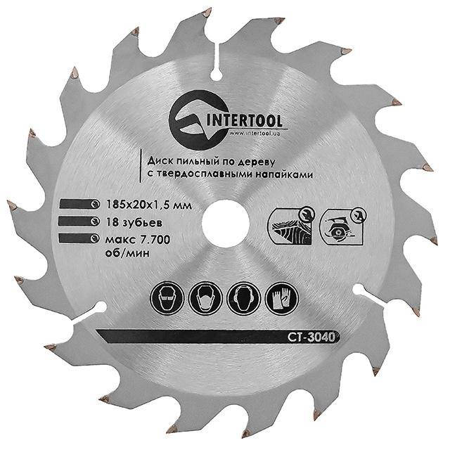 

Диск Пильный по Дереву 185х20х1,5мм INTERTOOL CT-3040
