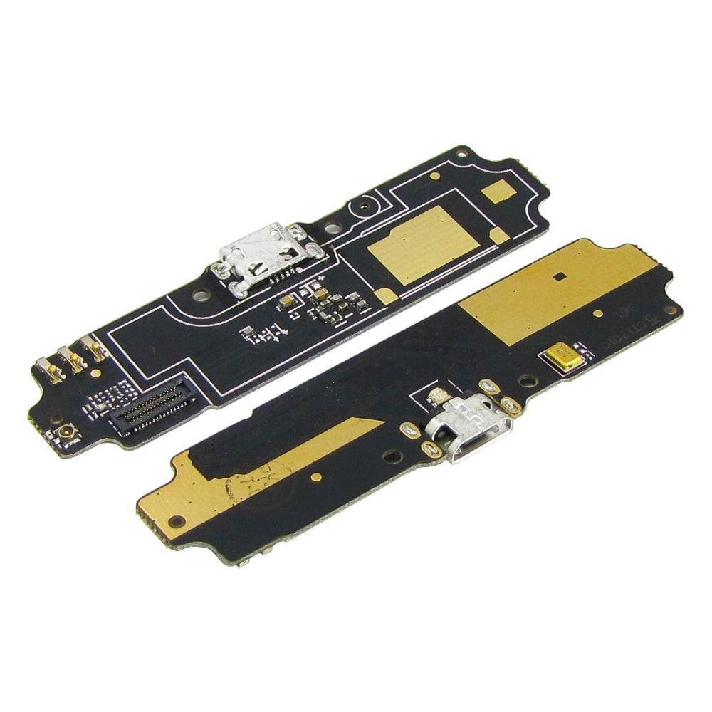 

Разъём зарядки для Xiaomi Redmi 4a на плате с микрофоном и компонентами