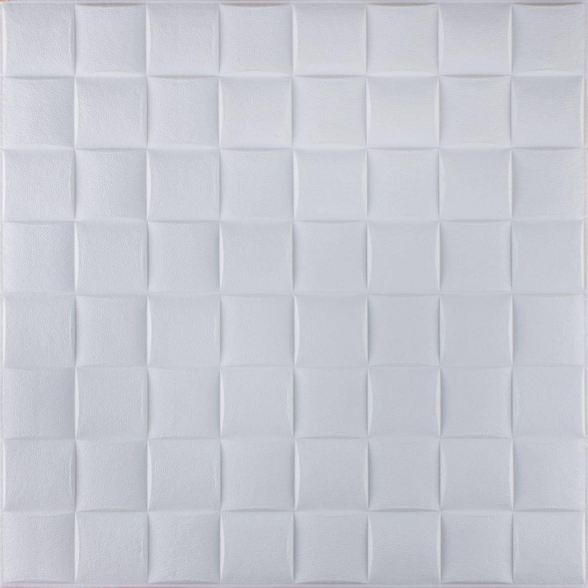 

3Д панель потолочная стеновая самоклеющаяся 700х700х8мм самоклейка на потолок и на стену пвх Плетение квадраты