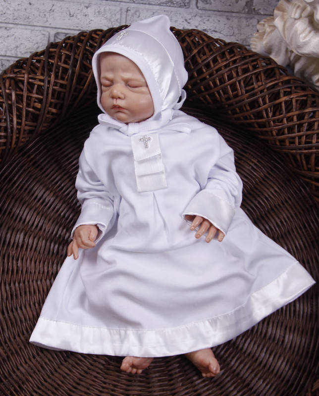 

Крестильная рубашка с чепчиком ангел (белый) 68 Brilliant Baby