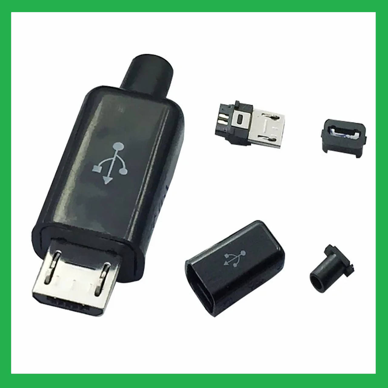 

Коннектор micro-USB, 5 pin, разборный , папа , черный
