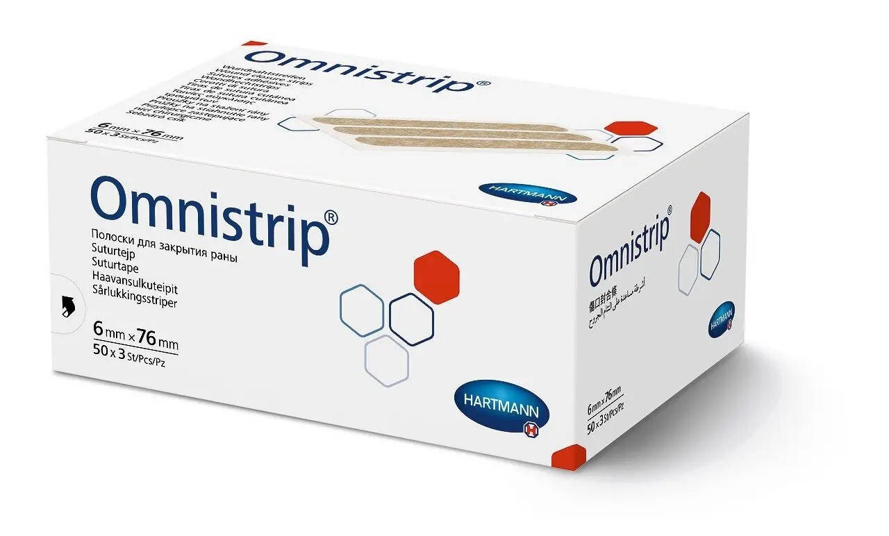 

Полоски для бесшовного закрытия ран Omnistrip 6мм x 76мм 3шт / Омнистрип