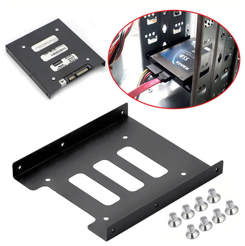 

Переходник-адаптер для SSD / HDD 2.5" на 3.5" в слот ПК, металлический с винтами