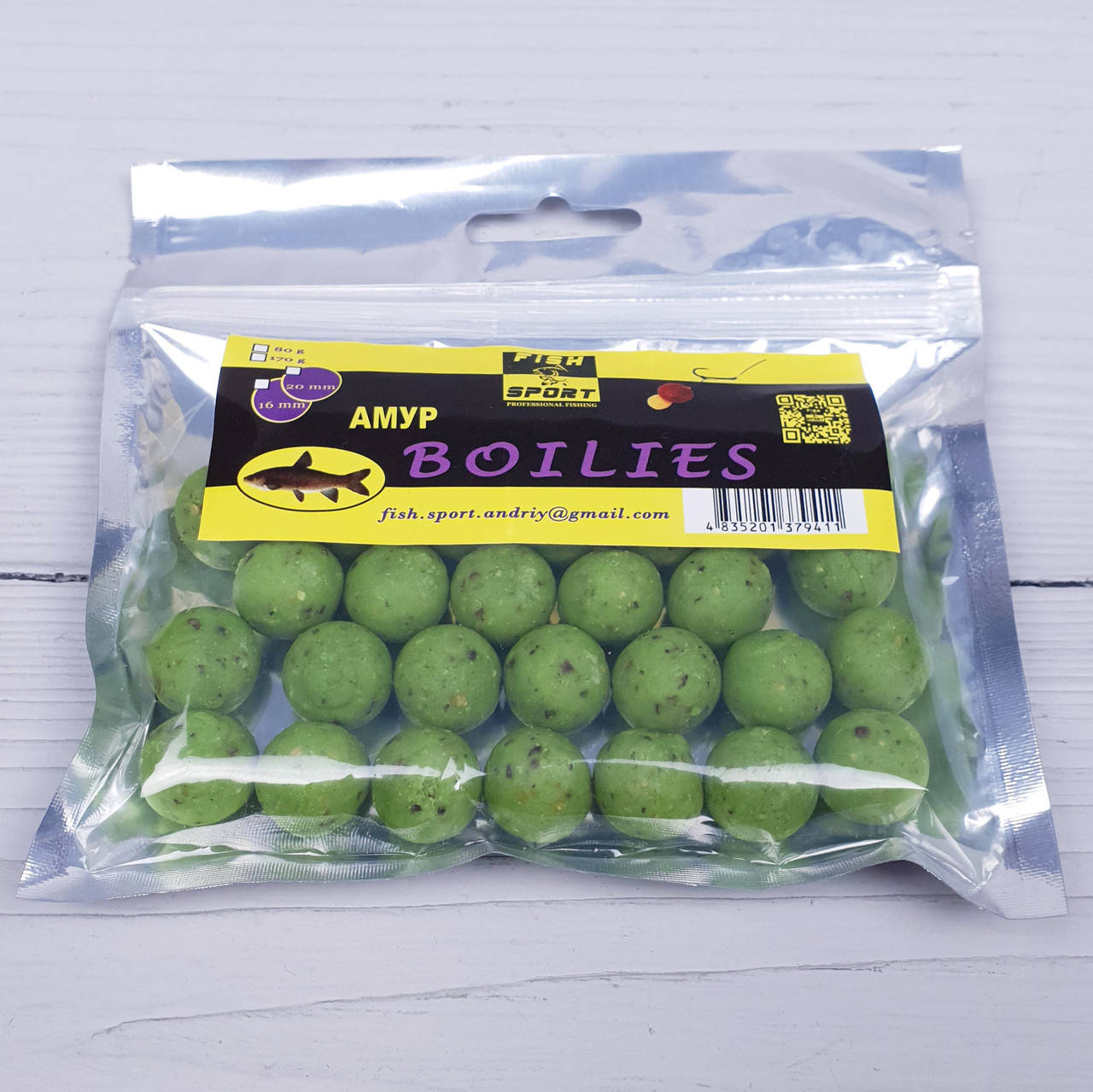 

Бойлы пылящие 16мм Fish Sport (Амур) 80г