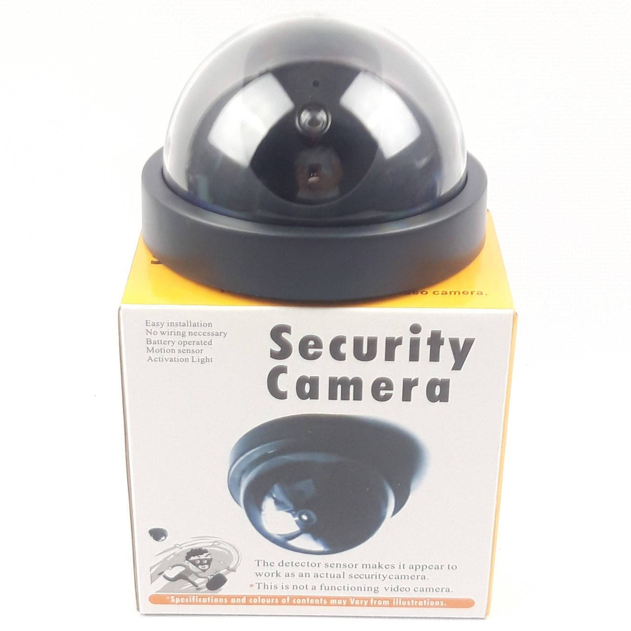 

Муляж купольной камеры видеонаблюдения Security Camera с индикацией с датчика движения Видеокамера обманка