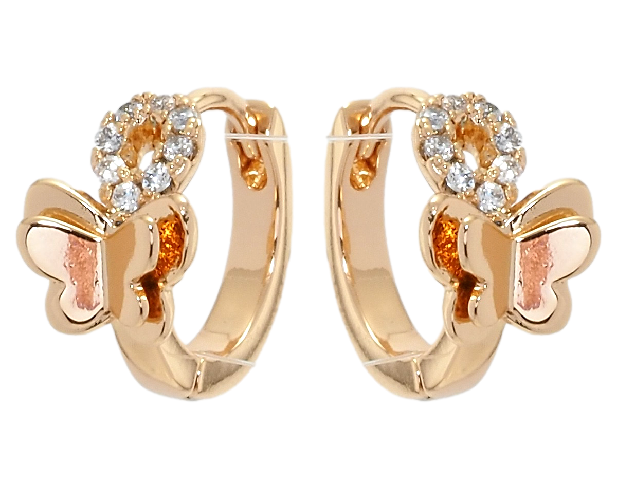 

Серьги Xuping Позолота 18K колечки "Бабочки"