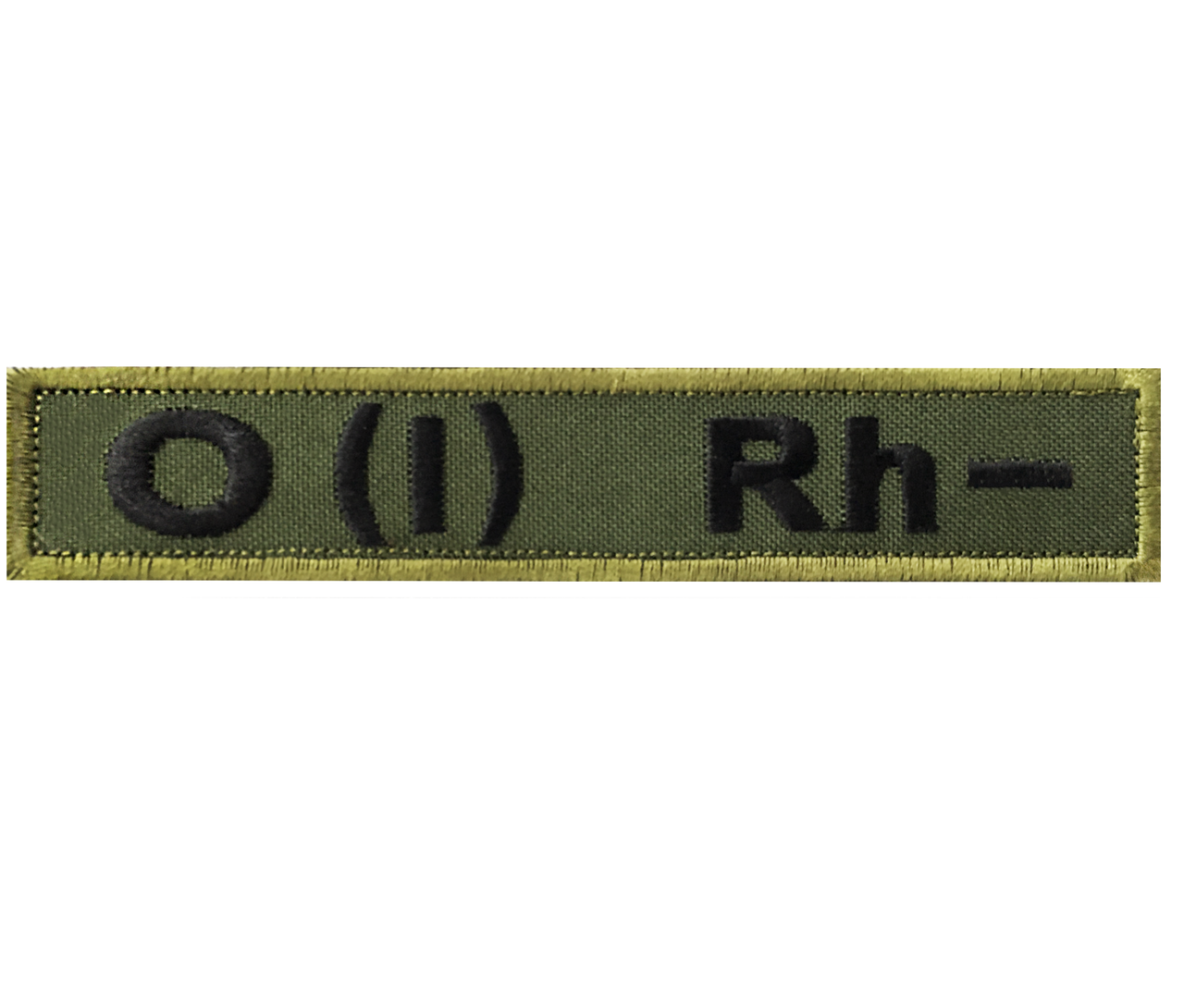 

Планка Группа крови "О(I) Rh-" 2,5х12,5 см Олива на липучке