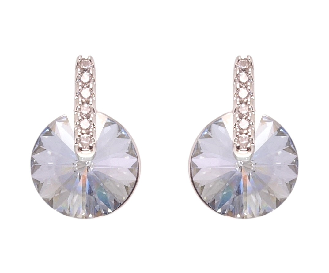 

Серьги Xuping Родий с кр-ми Swarovski гвоздики (пусеты) "Кристаллы Silver Shade"