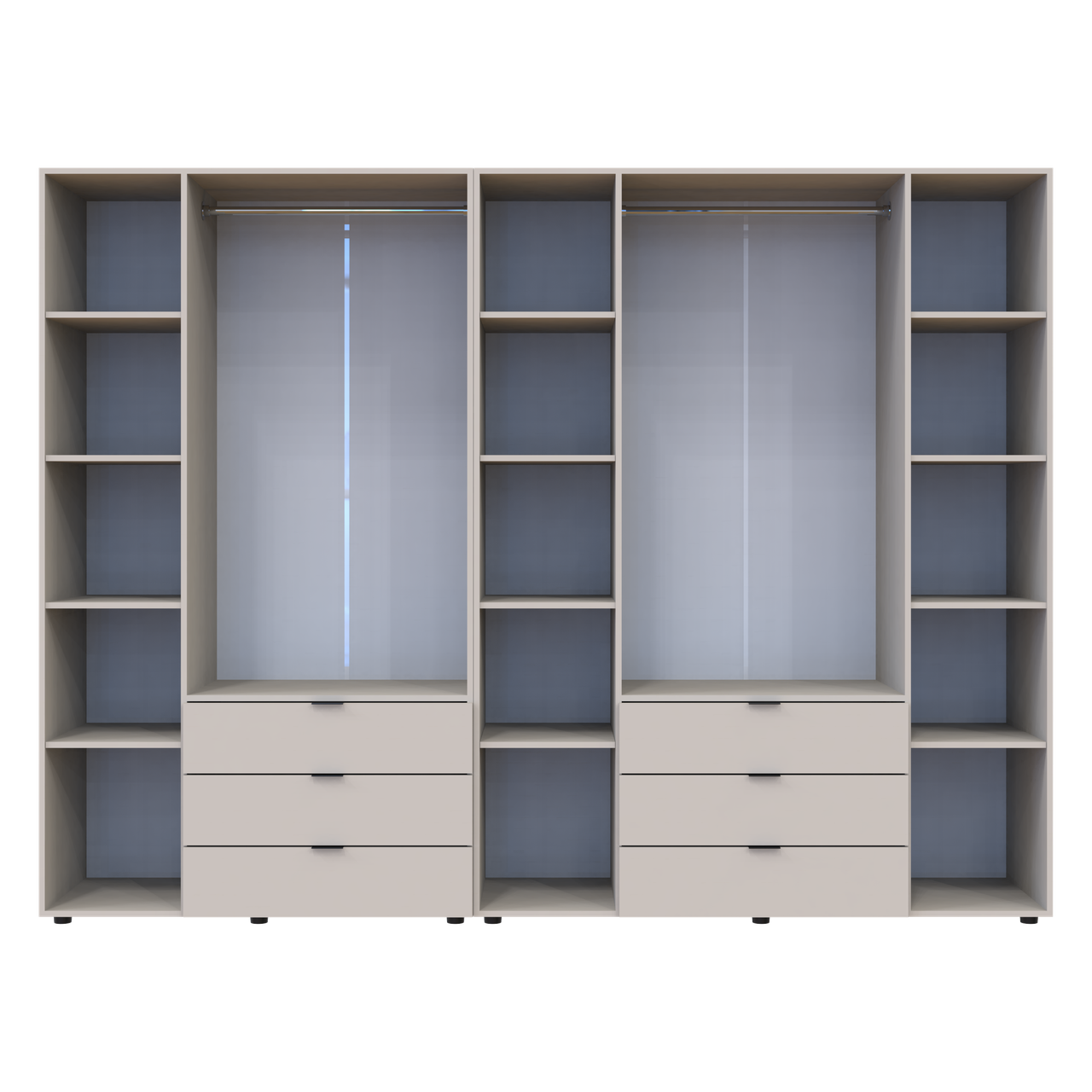 Розпашна Шафа для одягу Doros Гелар комплект Кашемір 3+4 ДСП 271.2х49.5х203.4 (80737641) 4