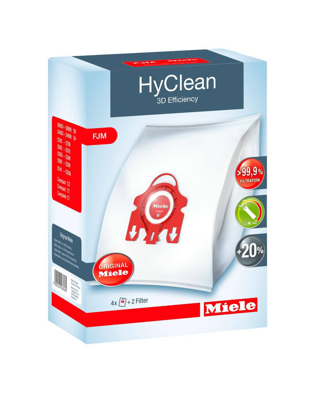 

Набор мешков HyClean 3D FJM (4шт) + фильтры для пылесоса Miele 41996571D (9153490)