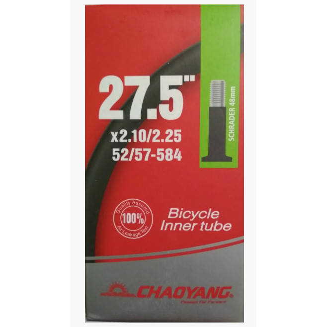 

Велосипедная камера CHAOYANG 27.5"х2.10/2,25 (52/57-584) AV 48mm (401267)