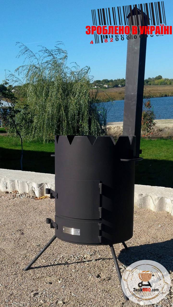 

Печь с дымоходом для казана 10л., 12л., 17л., 22л. "Маричка". 400мм.