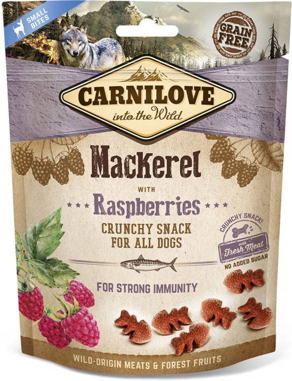 

Carnilove Crunchy Snack Mackerel with Raspberries Лакомство со скумбрией и малиной для собак 200 г