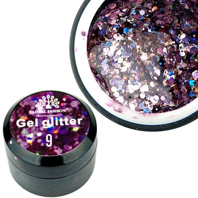 

Glitter Gel Global Fashion №9, 5 г лиловый