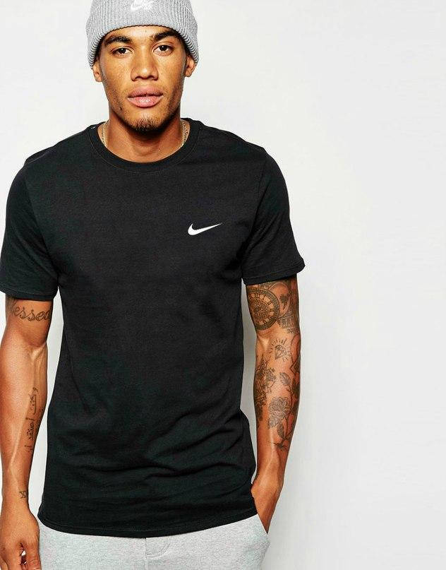 

Мужская футболка Найк, брендовая футболка Nike спортивная, качественный хлопок. S черная