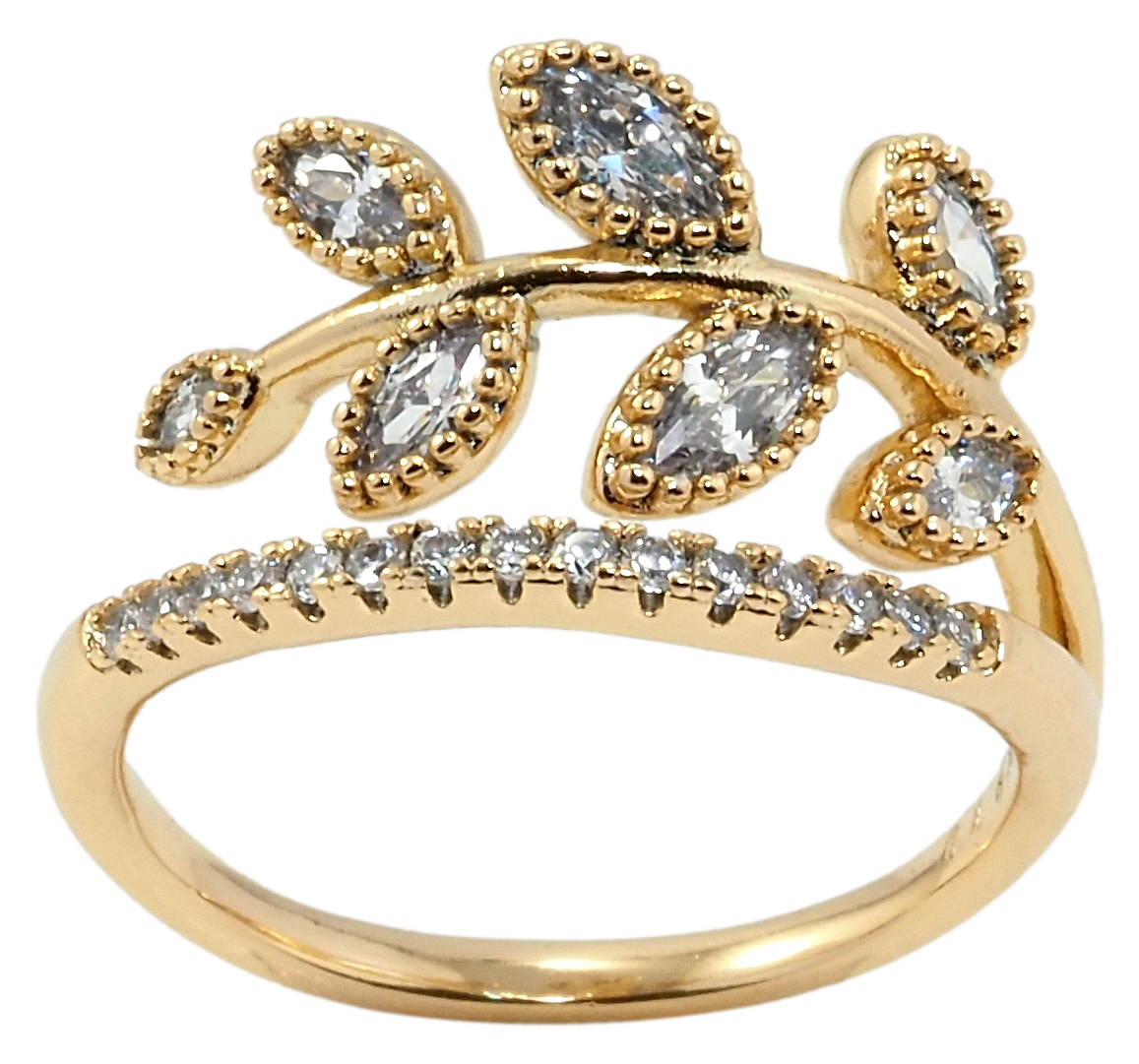 

Кольцо Xuping Позолота 18K "Веточка с цирконием" р.16.5,17.5,18,18.5,19,19.5