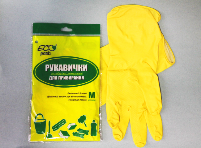 

Перчатки латексные для уборки, Желтый