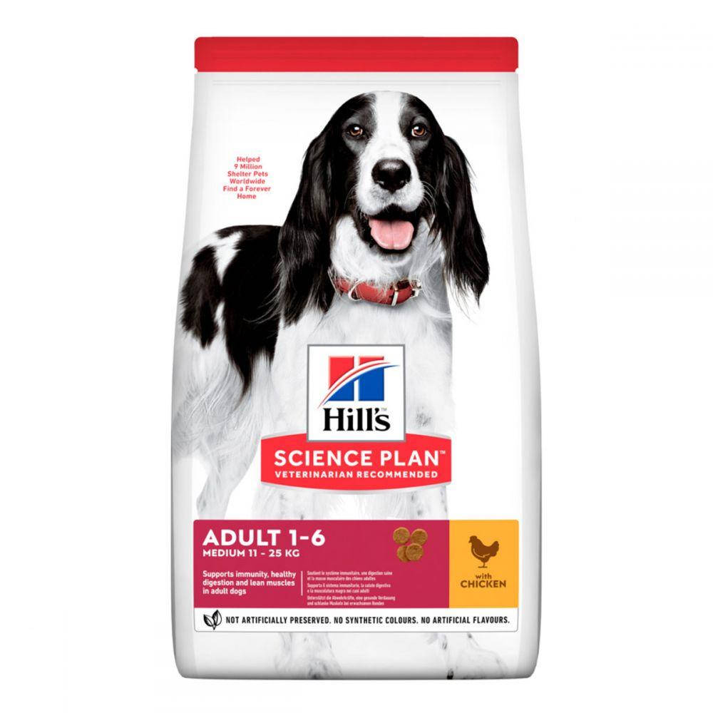 

Hills Science Plan Adult Medium Chicken Сухой корм для собак средних пород с курицей 14кг