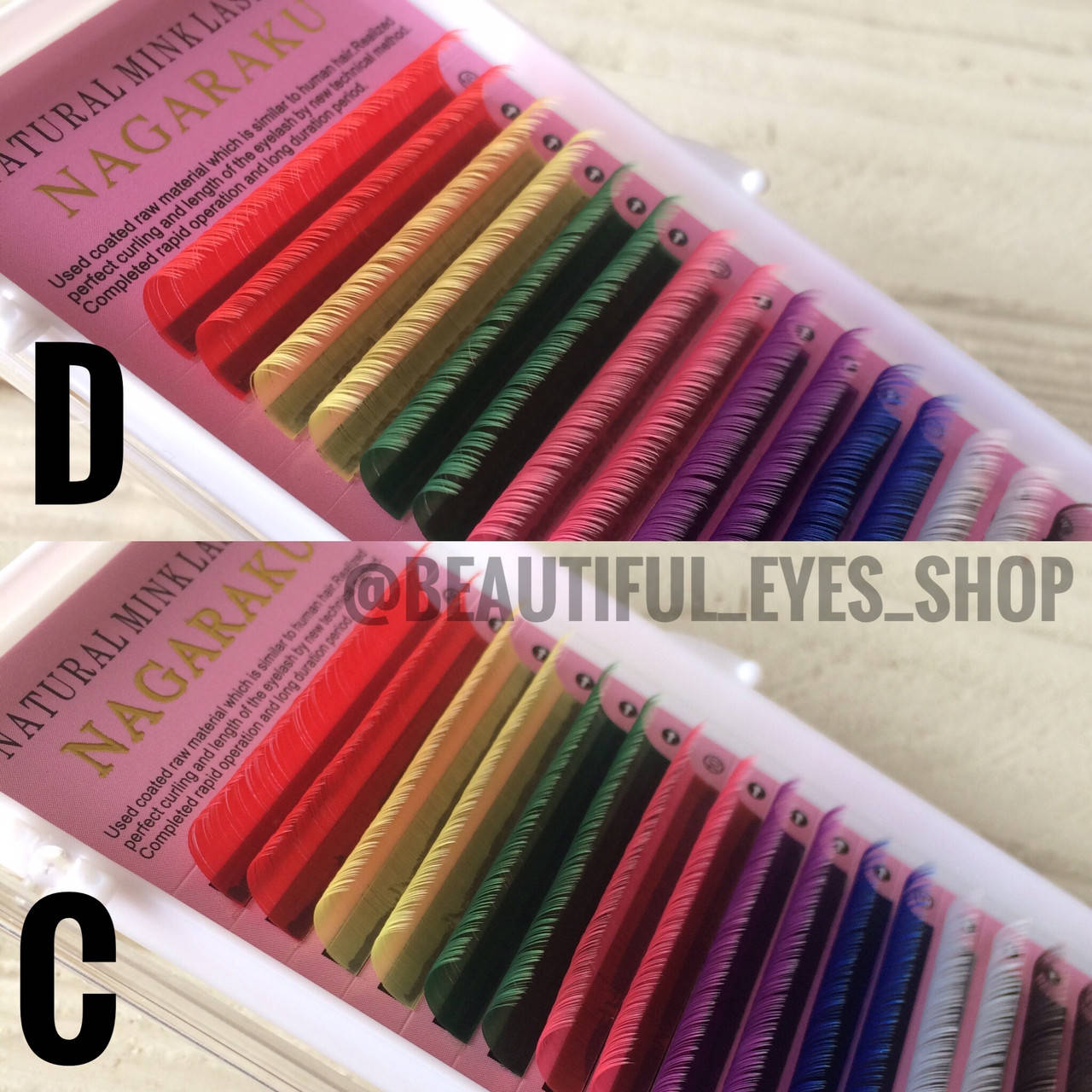 

Кольорові вії Нагараку С, 0.07, 8 кольорів