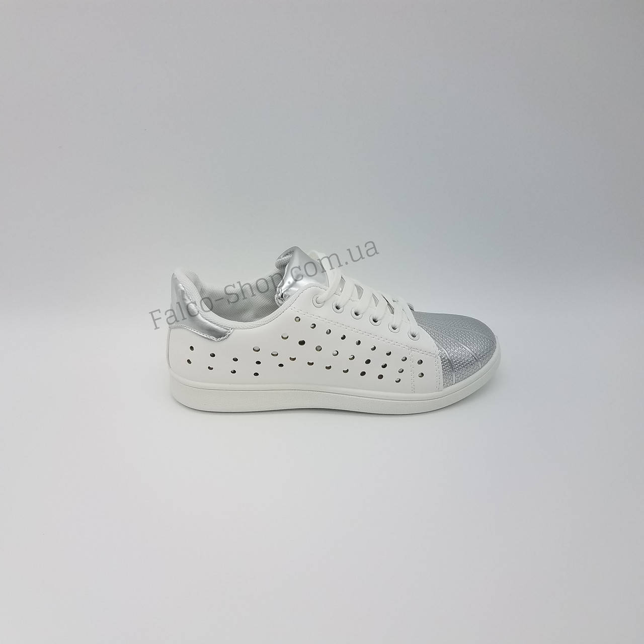 

Кроссовки женские белые (в стиле adidas Super Star ) 38(24см), Белый