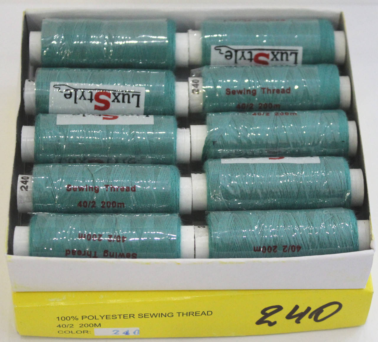 

Нитки швейные LuxStyle 40/2-200м (100% полиэстeр) №240, Разные цвета