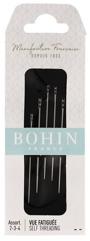 

Набор игл для шитья Self-threading №2-3-4 (6шт) Bohin (Франция) 01095