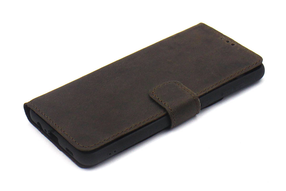 

Чехол книжка Mavis для Samsung Galaxy A02 A022 из натуральной кожи портмоне Коричневый