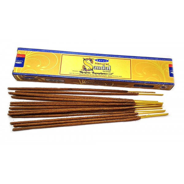 

Natural Sandal (Натуральный Сандал)(15 gm) (12 шт/уп)(Satya) пыльцовое благовоние