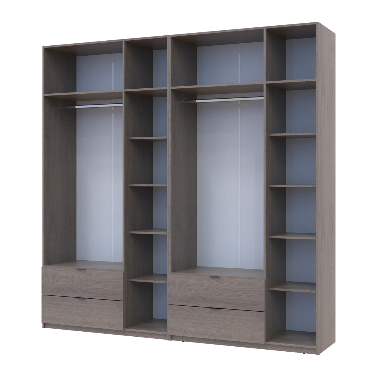 Шафа для одягу Doros Лукас Канноло/Канноло 3+3 ДСП 240х50х240 (42005241) 3