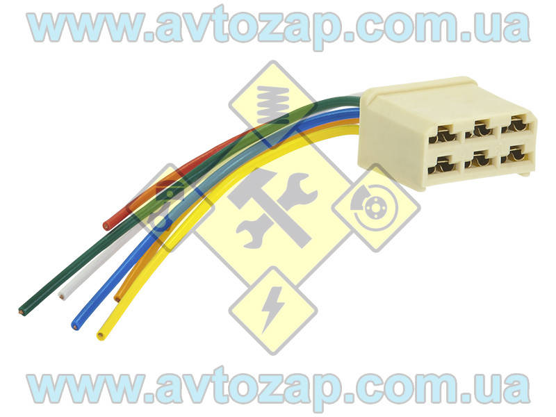 

Разъем 6к "мама" (по клеме) с проводами 