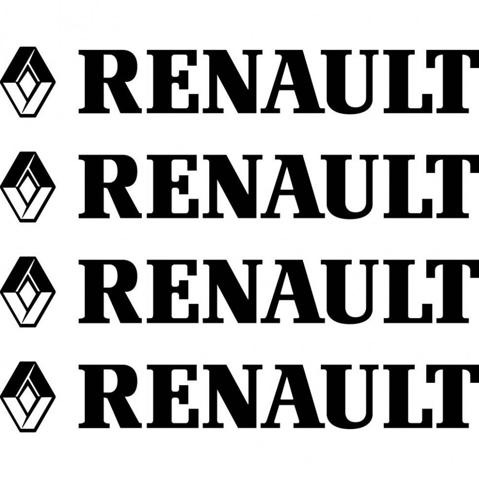 

Набор виниловых наклеек на ручки авто - Renault (4 шт.)