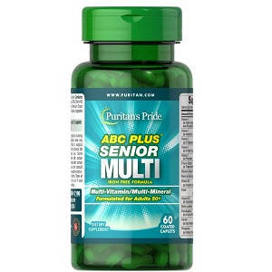

Витамины и минералы Puritan's Pride ABC Plus Senior Multivitamin Multi-Mineral Formula with Zinc (60 таб.)