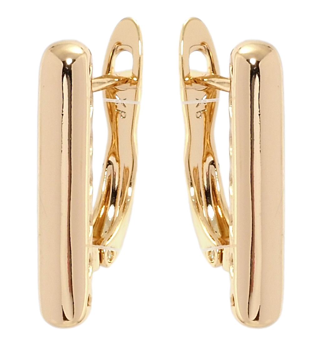 

Серьги Xuping Позолота 18K английский замок "Минимализм"