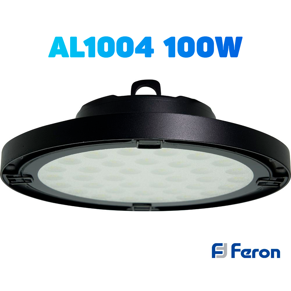 

Промышленный светодиодный светильник"High bay" Feron AL1004 100W 6500К IP65 30*88мм