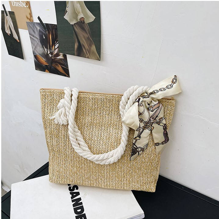 

0046 Сумка женская соломенная коричневый