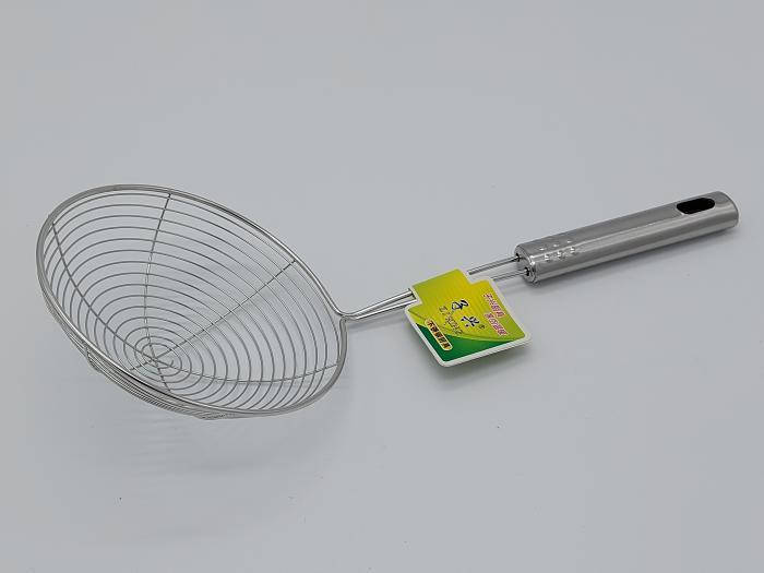 

Сито шумовка из нержавеющей стали с длинной ручкой Сетка для фритюра и картофеля фри нержавейка L 32cm D 13cm