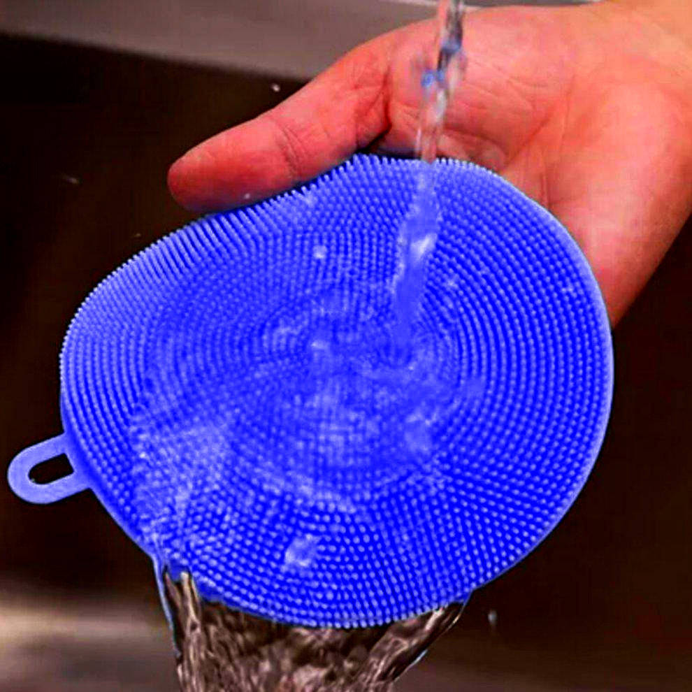 

Силіконова губка для миття посуду Silicone Sponge Blue Силиконовая щетка, Синий